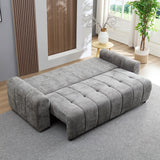 English Elm 94.49''Sleeper Sofa, Sofa Bed- 2 In 1 Pull Out Couch Bed With Storage Chaise For Living Room, Sofa Sleeper With Pull Out Bed, Dark Grey Couch