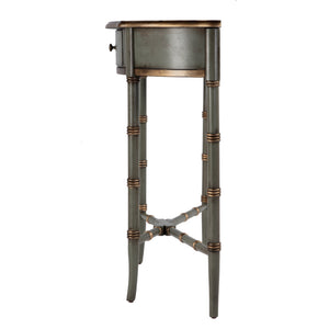 Butler Specialty Skilling Console Table With Demilune Shape And Tapered Legs - Timeless Elegance For Any Room Pastel Green Rubberwood,Mdf,Cherry Veneer 3623482-butler