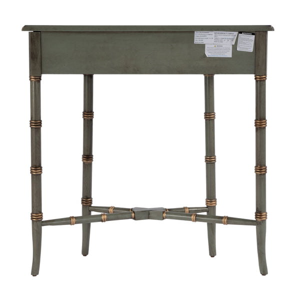 Butler Specialty Skilling Console Table With Demilune Shape And Tapered Legs - Timeless Elegance For Any Room Pastel Green Rubberwood,Mdf,Cherry Veneer 3623482-butler