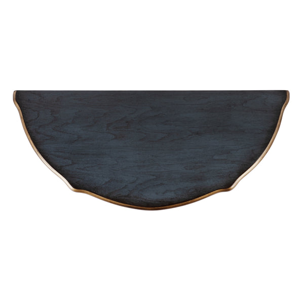 Butler Specialty Skilling Console Table With Demilune Shape And Tapered Legs - Timeless Elegance For Any Room Pastel Blue Rubberwood,Mdf,Cherry Veneer 3623483-butler