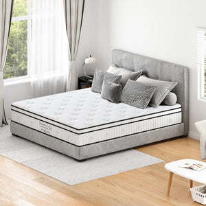 English Elm King Size Hybrid Mattress - 12 Inch Medium-Firm Support With Pocketed Coils For Ultimate Comfort W2889P310473
