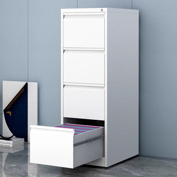 English Elm 3 Drawer Locking Steel File Cabinet Narrow Powder Coated Build for Home Office W1247P173379