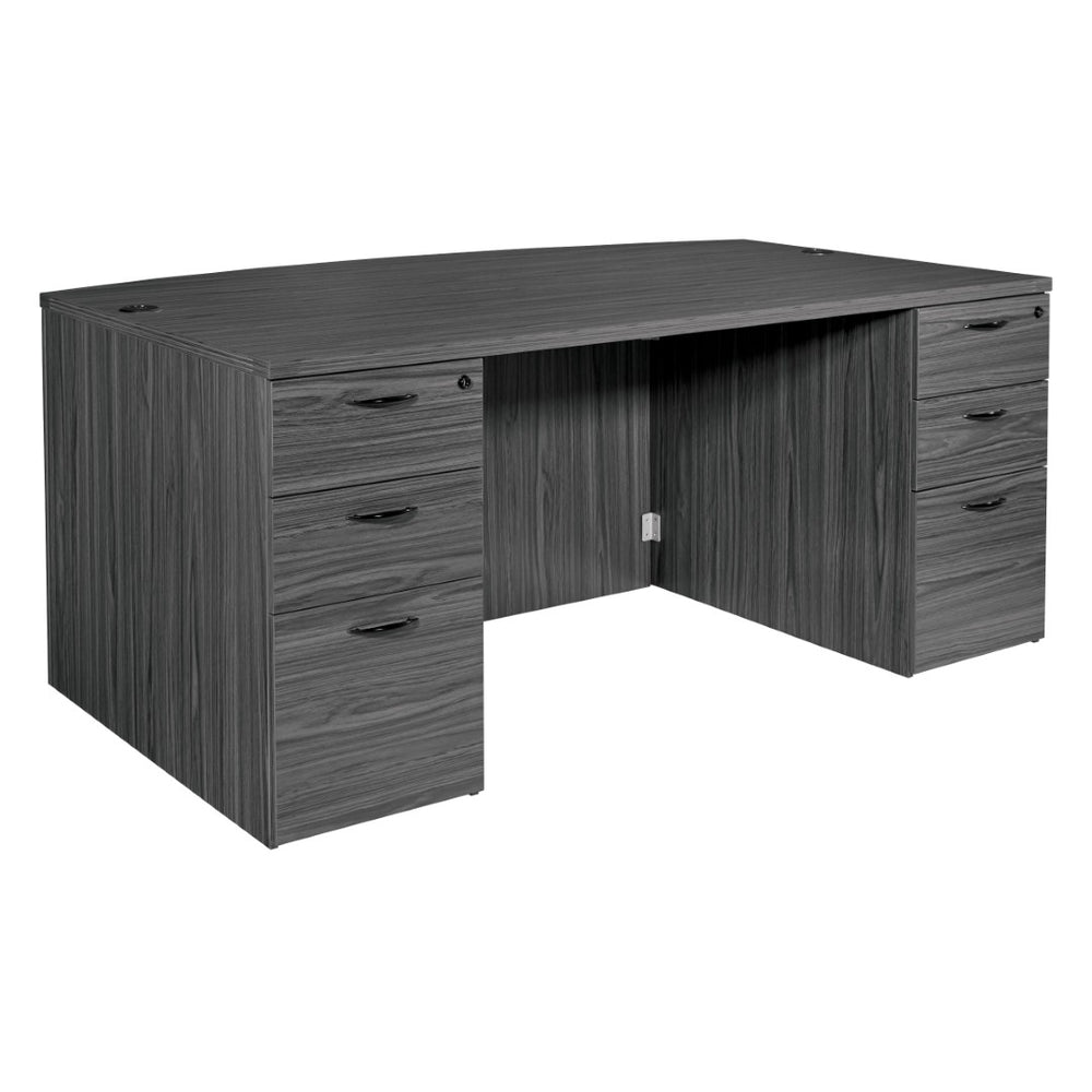 OSP Home Furnishings Napa Bow Top Executive Desk Spacious Work Surface for Modern or Traditional Office NAPSGW-TYP201