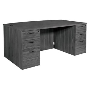 OSP Home Furnishings Napa Bow Top Executive Desk Spacious Work Surface for Modern or Traditional Office NAPSGW-TYP201