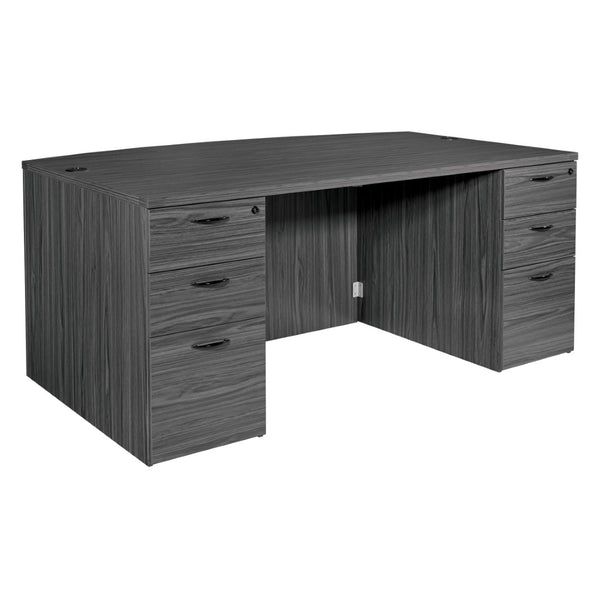 OSP Home Furnishings Napa Bow Top Executive Desk Spacious Work Surface for Modern or Traditional Office NAPSGW-TYP201