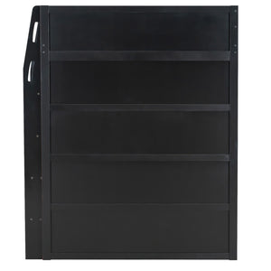English Elm Full Size Loft Bed with Rgb Lighting Desk Open Wardrobe and Storage for Gaming Rooms Red LT000277AAR