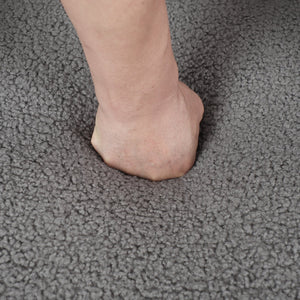 English Elm Christopher Knight Home® - Upholstered Teddy Fleece Armchair with Tufted Back, Contemporary Cozy Accent Seat for Living Room DARK GREY N763P193158R