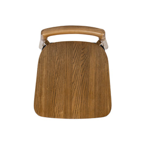 English Elm Jennifer Taylor Home - Sven Modern 30" Low Back Ash Wood Barstool with Black Iron Footrest — Durable, Sustainable Design Dark Brown B2719P395566