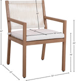 Maui Cream Water Resistant Fabric Outdoor Patio Dining Arm Chair 362Cream-AC Meridian Furniture