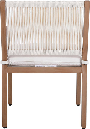 Maui Cream Water Resistant Fabric Outdoor Patio Dining Arm Chair 362Cream-AC Meridian Furniture