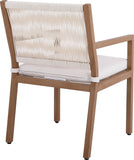 Maui Cream Water Resistant Fabric Outdoor Patio Dining Arm Chair 362Cream-AC Meridian Furniture