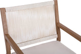 Maui Cream Water Resistant Fabric Outdoor Patio Dining Arm Chair 362Cream-AC Meridian Furniture