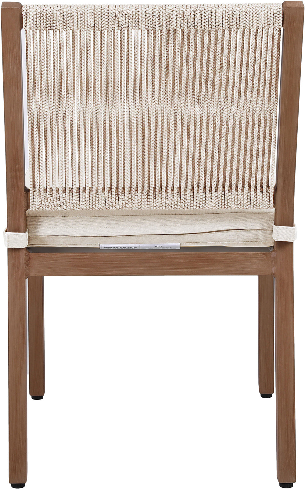 Maui Cream Water Resistant Fabric Outdoor Patio Dining Side Chair 362Cream-SC Meridian Furniture