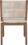 Maui Cream Water Resistant Fabric Outdoor Patio Dining Side Chair 362Cream-SC Meridian Furniture