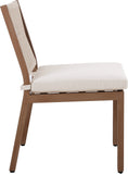 Maui Cream Water Resistant Fabric Outdoor Patio Dining Side Chair 362Cream-SC Meridian Furniture