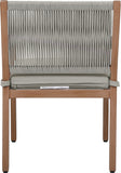 Maui Grey Water Resistant Fabric Outdoor Patio Dining Arm Chair 362Grey-AC Meridian Furniture