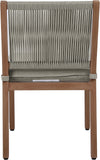 Maui Grey Water Resistant Fabric Outdoor Patio Dining Side Chair 362Grey-SC Meridian Furniture