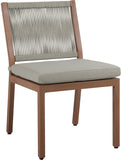 Maui Grey Water Resistant Fabric Outdoor Patio Dining Side Chair 362Grey-SC Meridian Furniture