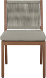Maui Grey Water Resistant Fabric Outdoor Patio Dining Side Chair 362Grey-SC Meridian Furniture
