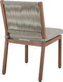 Maui Grey Water Resistant Fabric Outdoor Patio Dining Side Chair 362Grey-SC Meridian Furniture