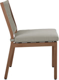 Maui Grey Water Resistant Fabric Outdoor Patio Dining Side Chair 362Grey-SC Meridian Furniture