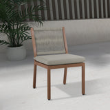 Maui Grey Water Resistant Fabric Outdoor Patio Dining Side Chair 362Grey-SC Meridian Furniture