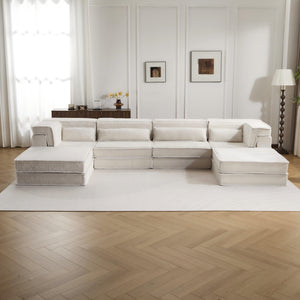 English Elm Compression Modular Floor Sofa Bed - Cozy, Versatile Lounge With Memory Foam & No Assembly Needed! W3723S00039