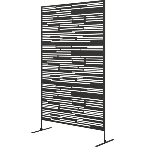 English Elm Metal Powder Coated Steel Trellis Screen Three Panel Rhombus Patio Garden Divider T3971P421213