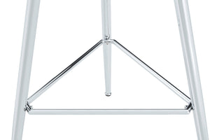 English Elm 36 Inch Round Glass Top Bar Table Chrome Tripod Base Modern Bistro Pub Style W3493P452043
