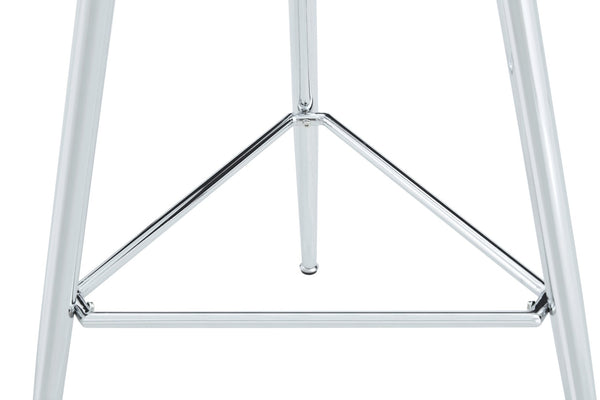 English Elm 36 Inch Round Glass Top Bar Table Chrome Tripod Base Modern Bistro Pub Style W3493P452043