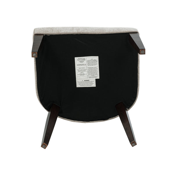 English Elm Beever Elegant Taupe Chenille Armchair - Timeless Comfort With Sturdy Dark Walnut Frame & Support B365P397732