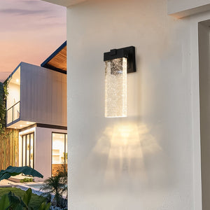 English Elm Outdoor Crystal Bubble Wall Sconces Weatherproof Aluminum Porch Entryway 2 Pack W2312P477661