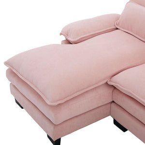 English Elm United We Win U-Shaped Modular Cloud Couch, 110" Chenille Sectional With Memory Foam & Storage W1568S00236-GIGA