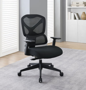 OSP Home Furnishings Mesh Back Ergonomic Manager Chair with Lumbar Support Adjustable Arms and Synchro Tilt 71142-3