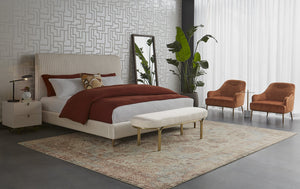 Sunpan Zagora Loom-Knotted Rug - Luxuriously Soft Viscose, Artisan Crafted with Unique Patterns for Your Home Rust