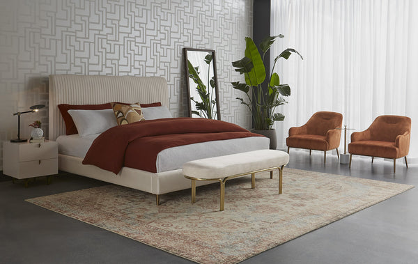 Sunpan Zagora Loom-Knotted Rug - Luxuriously Soft Viscose, Artisan Crafted with Unique Patterns for Your Home Rust