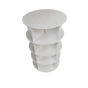English Elm 7 Tier Spinning Shoe Tower with 360 Rotation Holds 28 Pairs for Closets and Entryways W5109P408458
