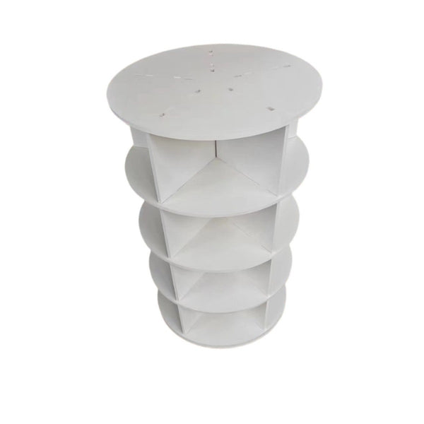 English Elm 7 Tier Spinning Shoe Tower with 360 Rotation Holds 28 Pairs for Closets and Entryways W5109P408458