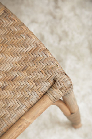 Essentials for Living Luna Rattan Dining Chair Set Handcrafted Herringbone Woven Seat for Elegant Rooms 3634.MG-MG