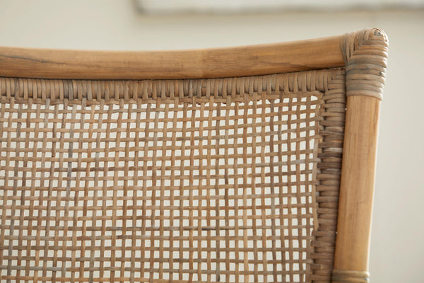 Essentials for Living Luna Rattan Dining Chair Set Handcrafted Herringbone Woven Seat for Elegant Rooms 3634.MG-MG