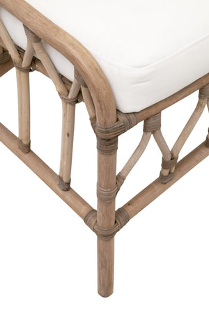 Essentials for Living Caprice Rattan Dining Chair Set Hand-shaped Natural Wicker with Upholstered Seat 3636DC.MGMG/BLCH