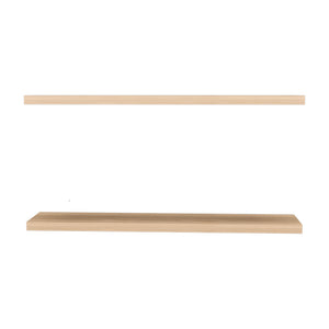 English Elm Floating Shelf Lyle Set of Two Light Pine Beige Engineered Wood 47.2x10.2x3.5in Space-Saving Display Shelf B092P245921