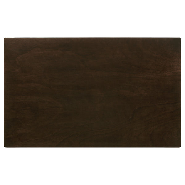 English Elm Arvin Cappuccino 5 Piece Dining Set with Bench, Tapered Legs, Faux Leather Seats, Modern Oak Finish B062P337752