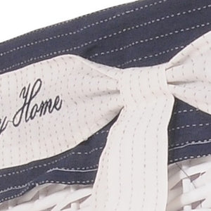 Homeroots 14" X 17.5" X 19.5" White Blue Rectangular Willow Basket Set Of 5  Rattan 364162