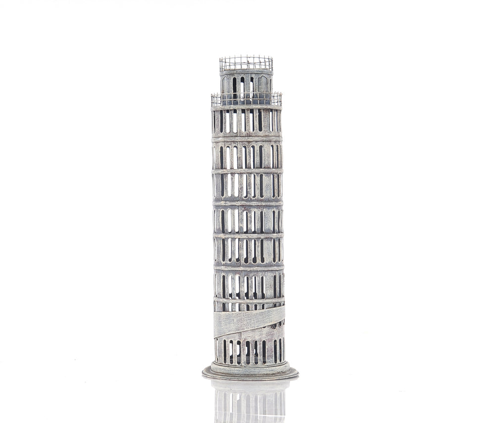 Homeroots 4" X 4" X 12.5" Pisa Tower Saving Box  Metal 364176