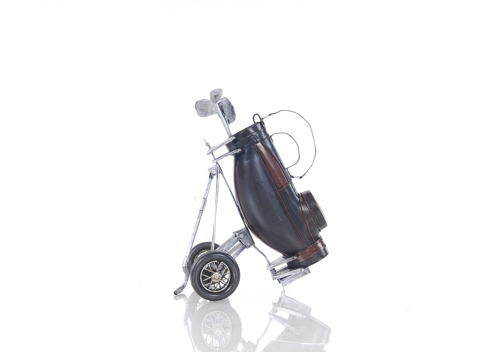 Homeroots 6.5" X 8" X 10" Black Golf Bag  Metal 364177