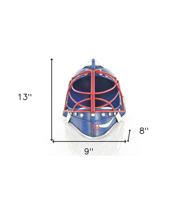 Homeroots 9" X 13" X 8" Baseball Helmet  Metal 364182