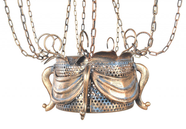 Homeroots 23" X 23" X 41" Vintage Hot Air Balloon Pendant   364183