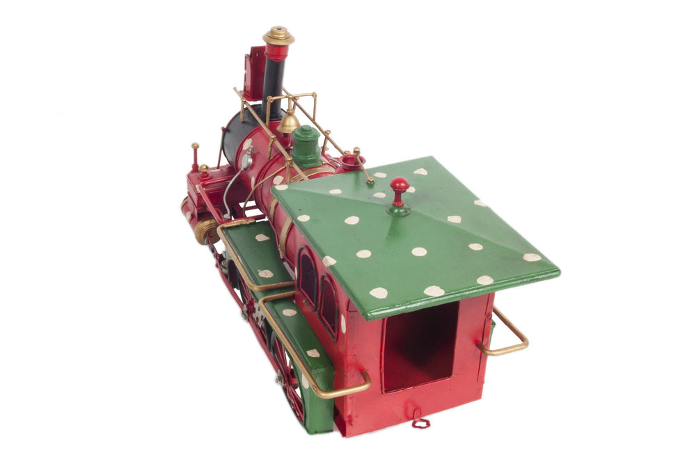 Homeroots Handmade Tin Christmas Train Model  Metal 364190
