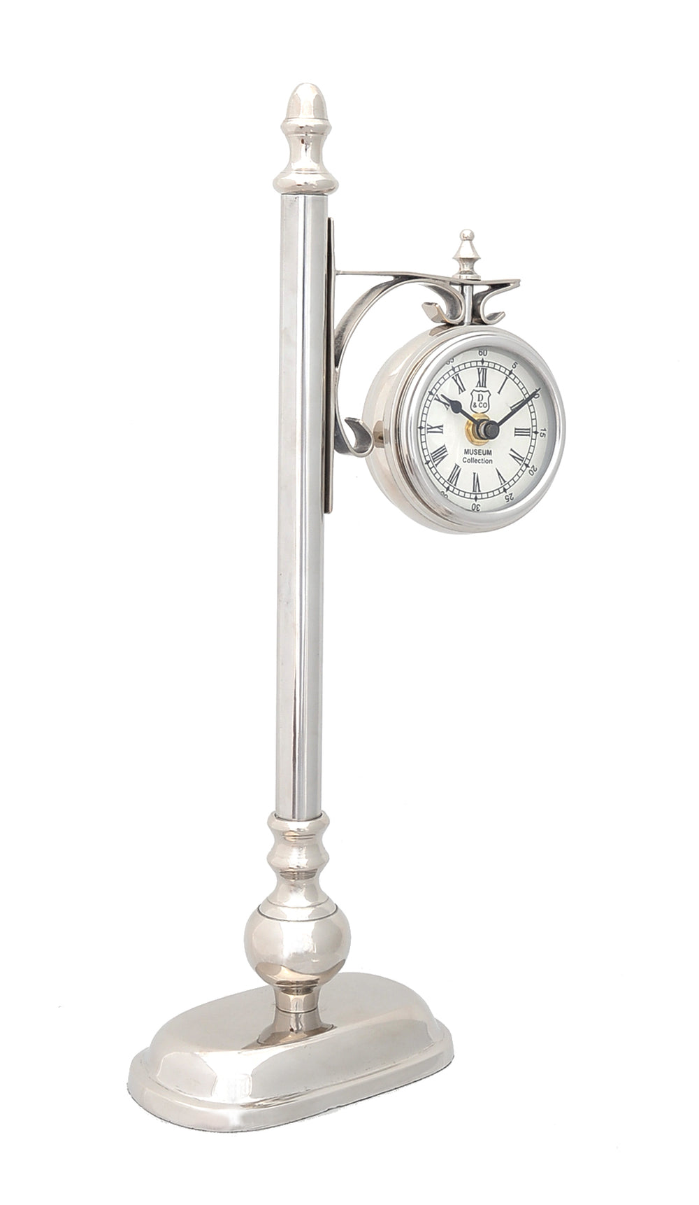 Homeroots 8" X 3.75" X 16.25" Brassalum. Lamp Post Clock One Sided  Brass,Aluminum 364191